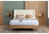 5ft King Size Halfen White Soft Fabric Upholstered Wood Bed Frame 6